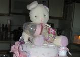 	pink & girly diaper cake